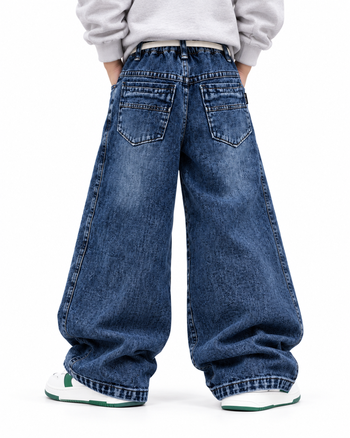 Adventure Script Wide Jeans back